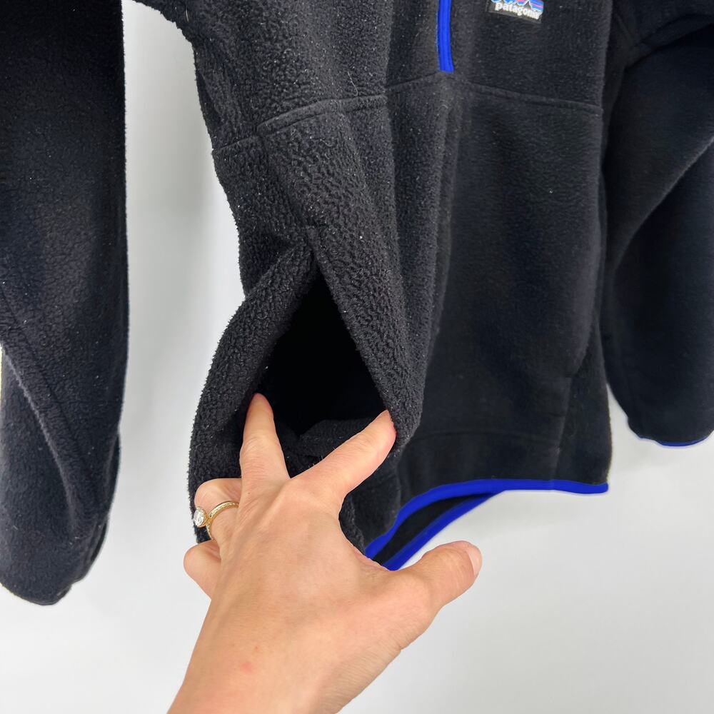 Vintage Patagonia Fall 1999 Black Half-Zip Fleece Jacket Women's Small - Picture 10 of 12